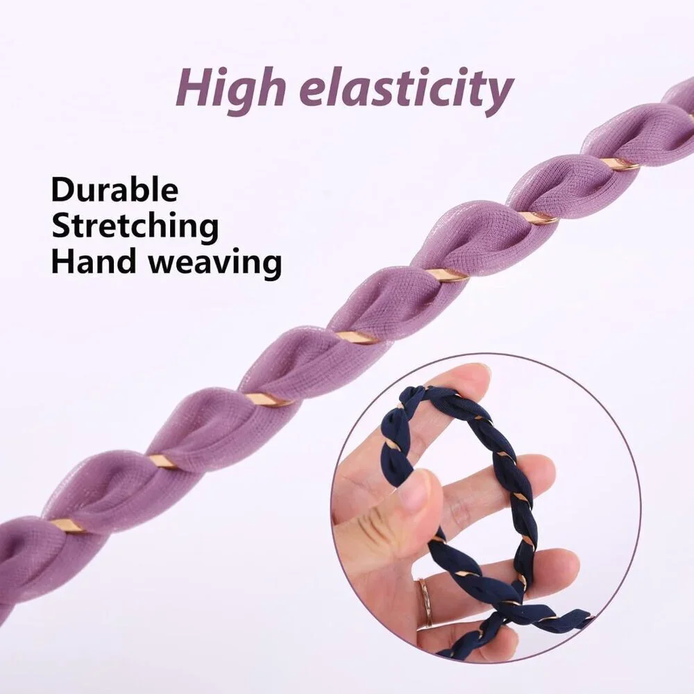 Thin Metal Headbands Women Girls Non Slip Stylish Hair Hoop Pack of 9